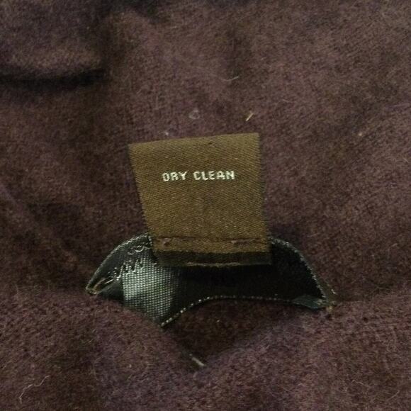 Fenn Wright Manson 2-ply Cashmere Sweater Cardigan Size Small Deep Purple Artsy - Picture 7 of 7